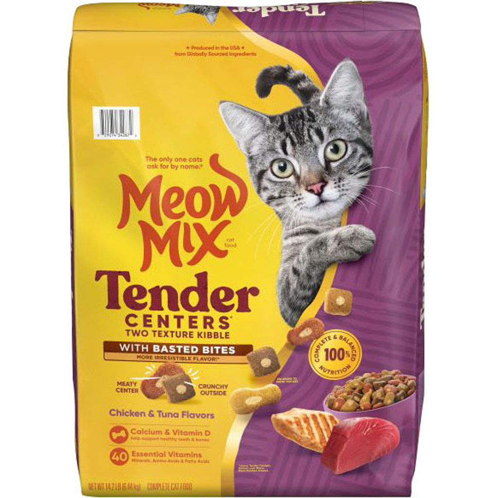 Picture of Meow Mix 2927434287 Tender Centers Dry Cat Food - Chicken & Tuna - 14.2 lbs