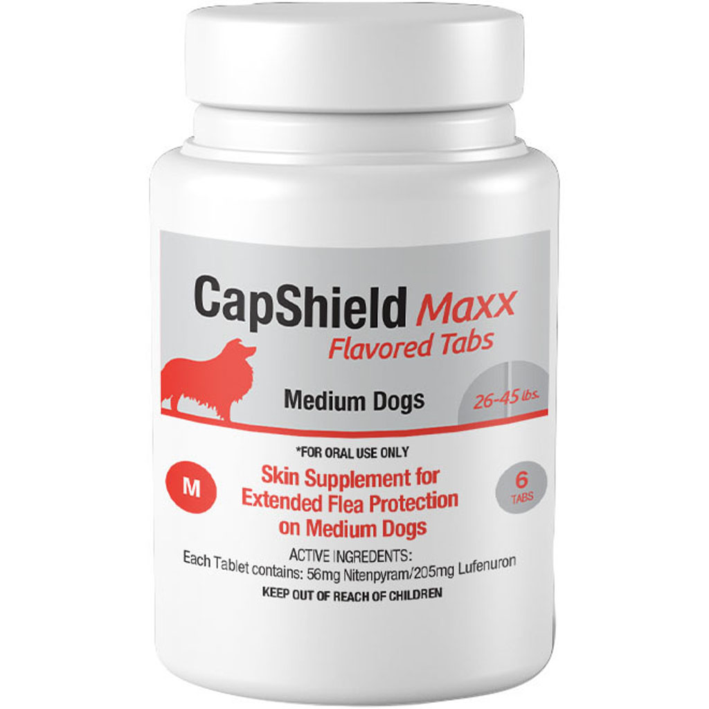 Picture of Capshield Maxx 182383 Dog Monthly Flea Supplement Chewable - 6 Count - 26-45 lbs - Case of 40