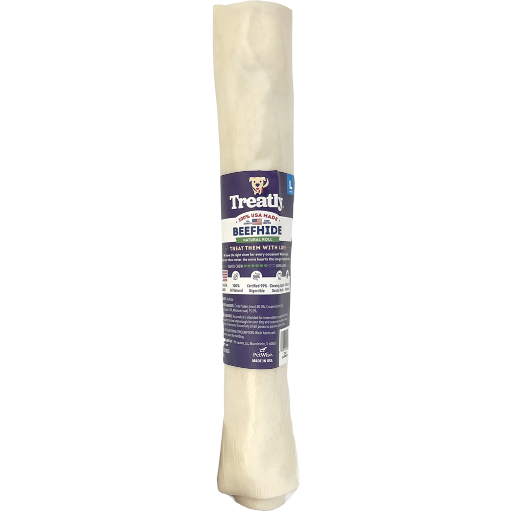 Picture of Treatly 12160 10 in. 100 Percent USA Beef Hide Rolls Banded - Natural - Case of 20
