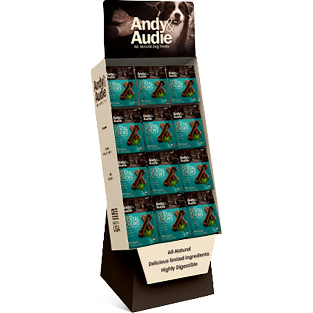 Picture of Andy & Audie F10730 Dental Chews for Dogs Display - Mint - 24 Piece - Case of 4