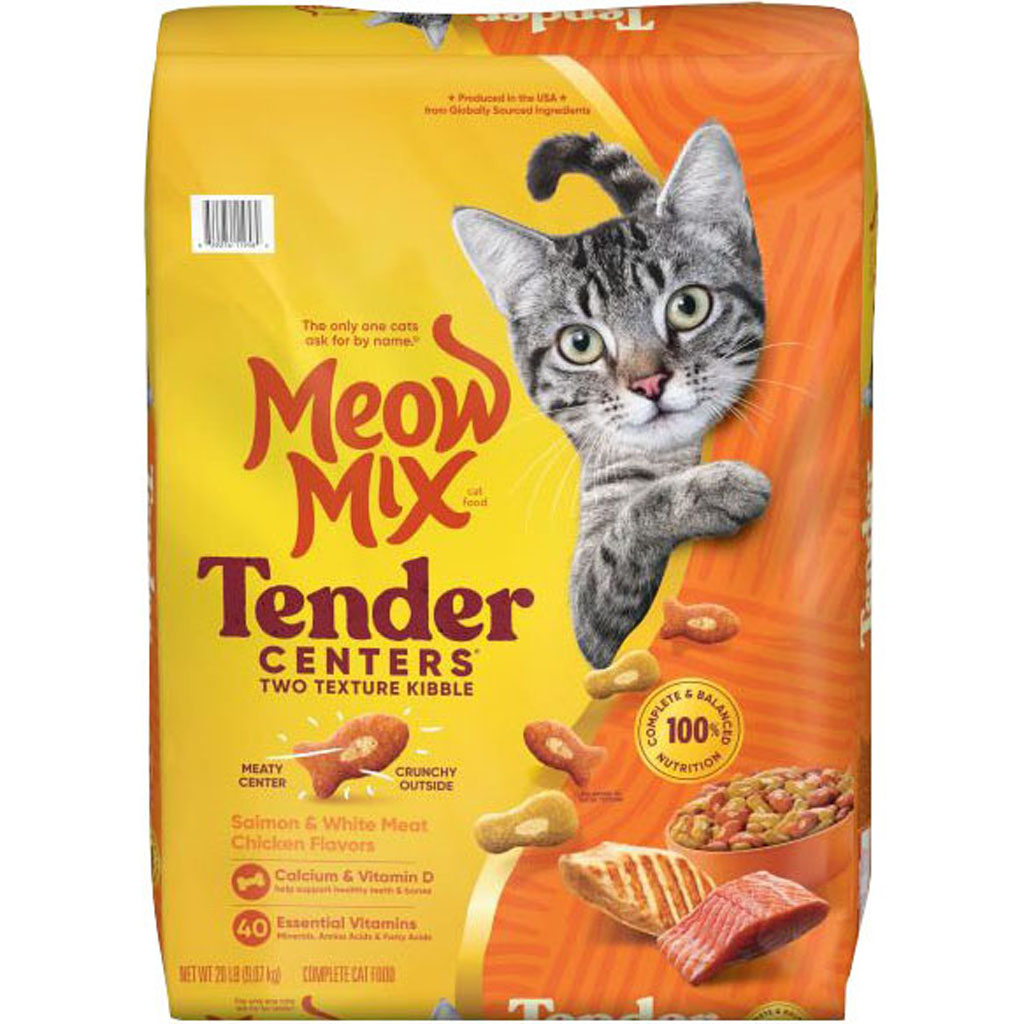 Picture of Meow Mix 2927411958 20 lbs Tender Centers Dry Cat Food&#44; Salmon & Chicken