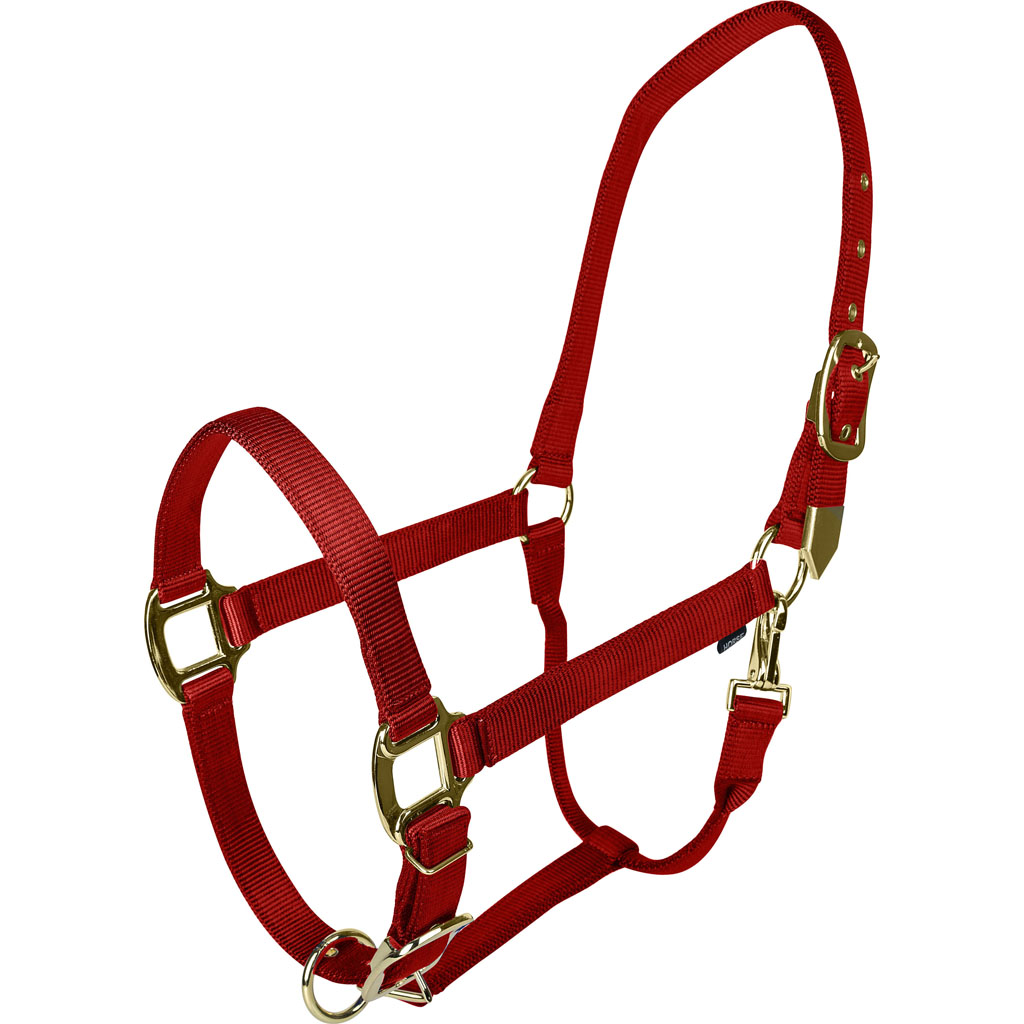 Picture of Gatsby 4-367750 Gold Adjustable Halter with Snap - Red - Oversize