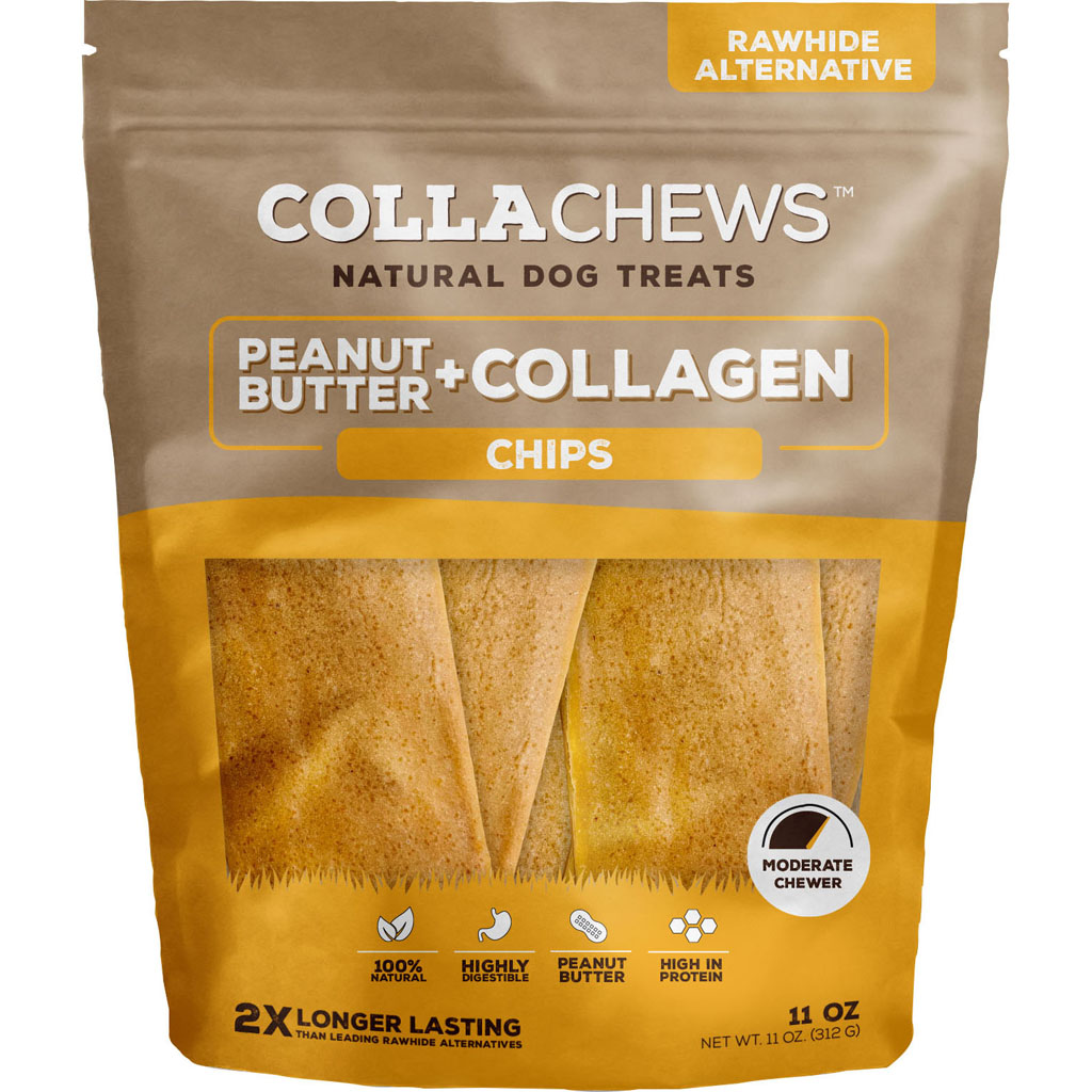 Picture of Collachews 011-1773 11 oz Collagen Chips - Peanut Butter - Case of 15