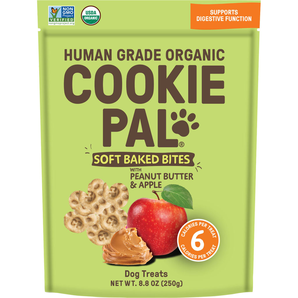 Picture of Cookie Pal F4228 8.8 oz Organic Soft Baked Dog Treats - Peanut Butter & Apple - Case of 4