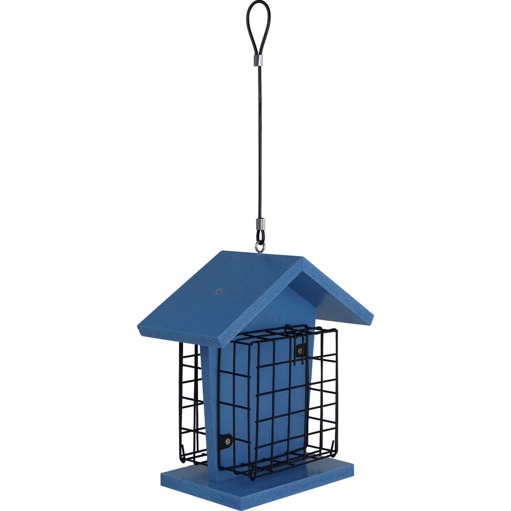 Picture of Natures Way RPFS4 Eco-Cycle Suet Snacker Bird Feeder - Blue - 2 Cakes - Case of 2