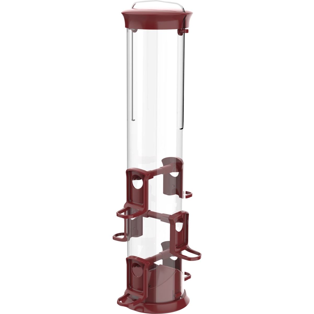 Picture of Natures Way PS35186 2.1 qt Seed Plastic Tube Feeder - Red - Large - Case of 4