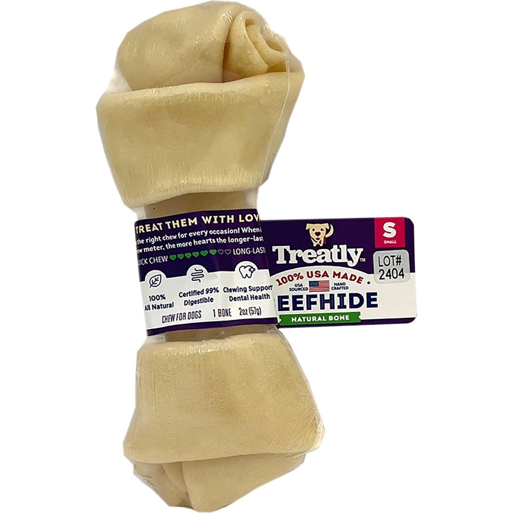 Picture of Treatly 12198 5 in. 100 Percent USA Beef Hide Bone Banded - Natural - Case of 32