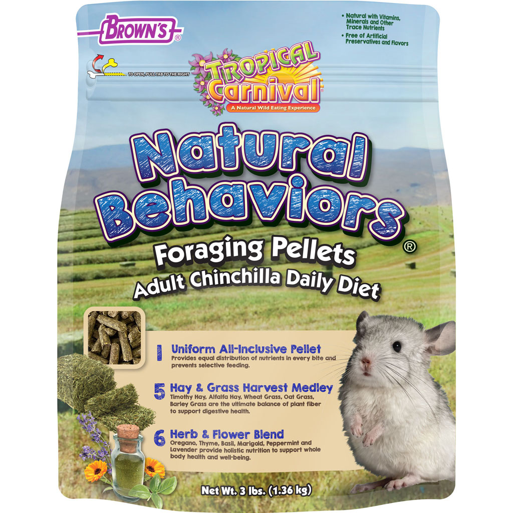 Picture of Browns 45092 Tropical Carnival Foraging Pellets Chinchilla Food - 3 lbs - Case of 6