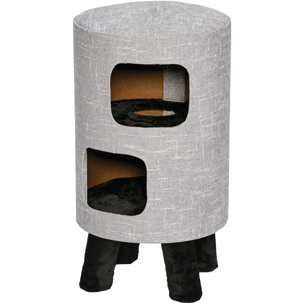 Picture of Midwest Homes 136C-SL 16.53 x 29.13 x 16 in. Feline Nuvo Cosmo Two Story - Silver