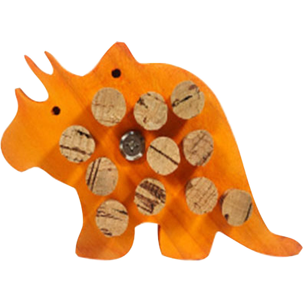 Picture of A&E HB01530 Happy Beaks Triceratops Cork Bird Toys - Pack of 36
