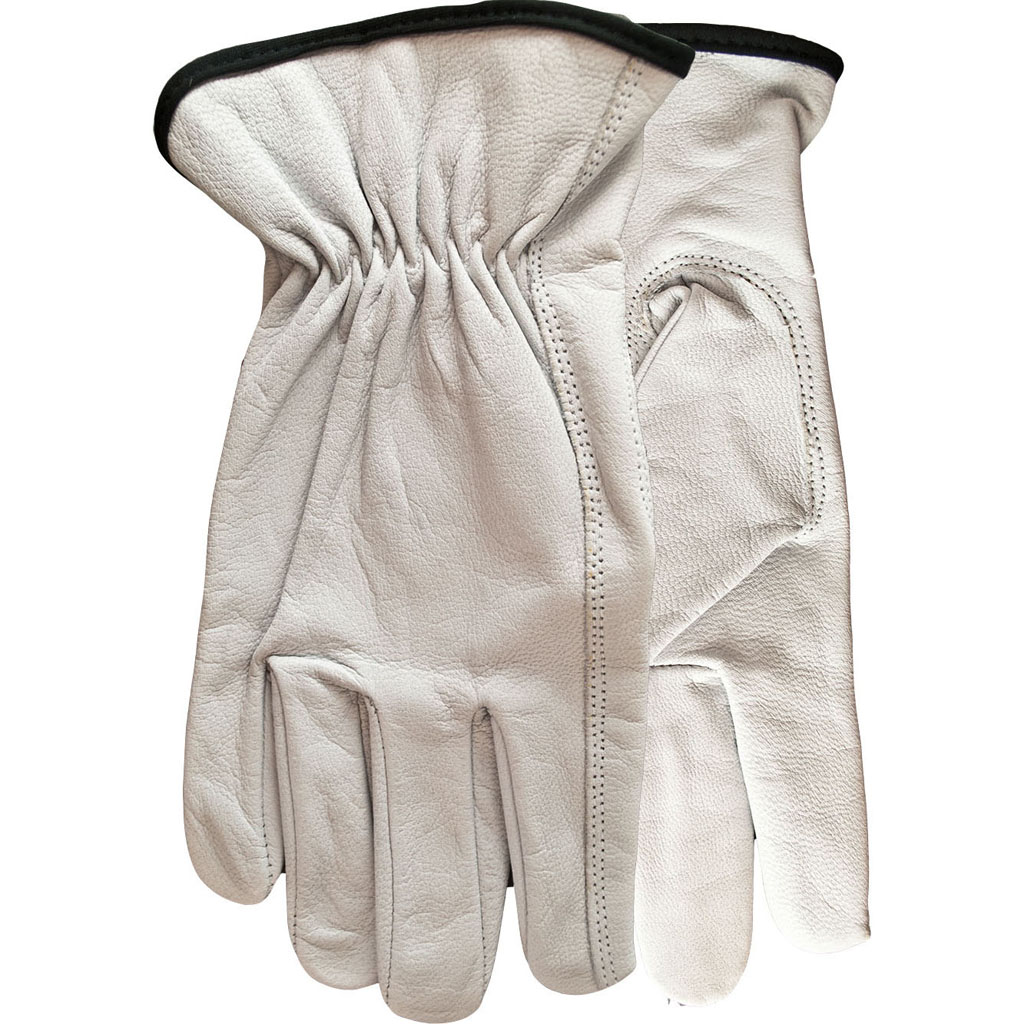 546-XS Mens Scapegoat Full Grain Goatskin Gloves - White - Extra Small