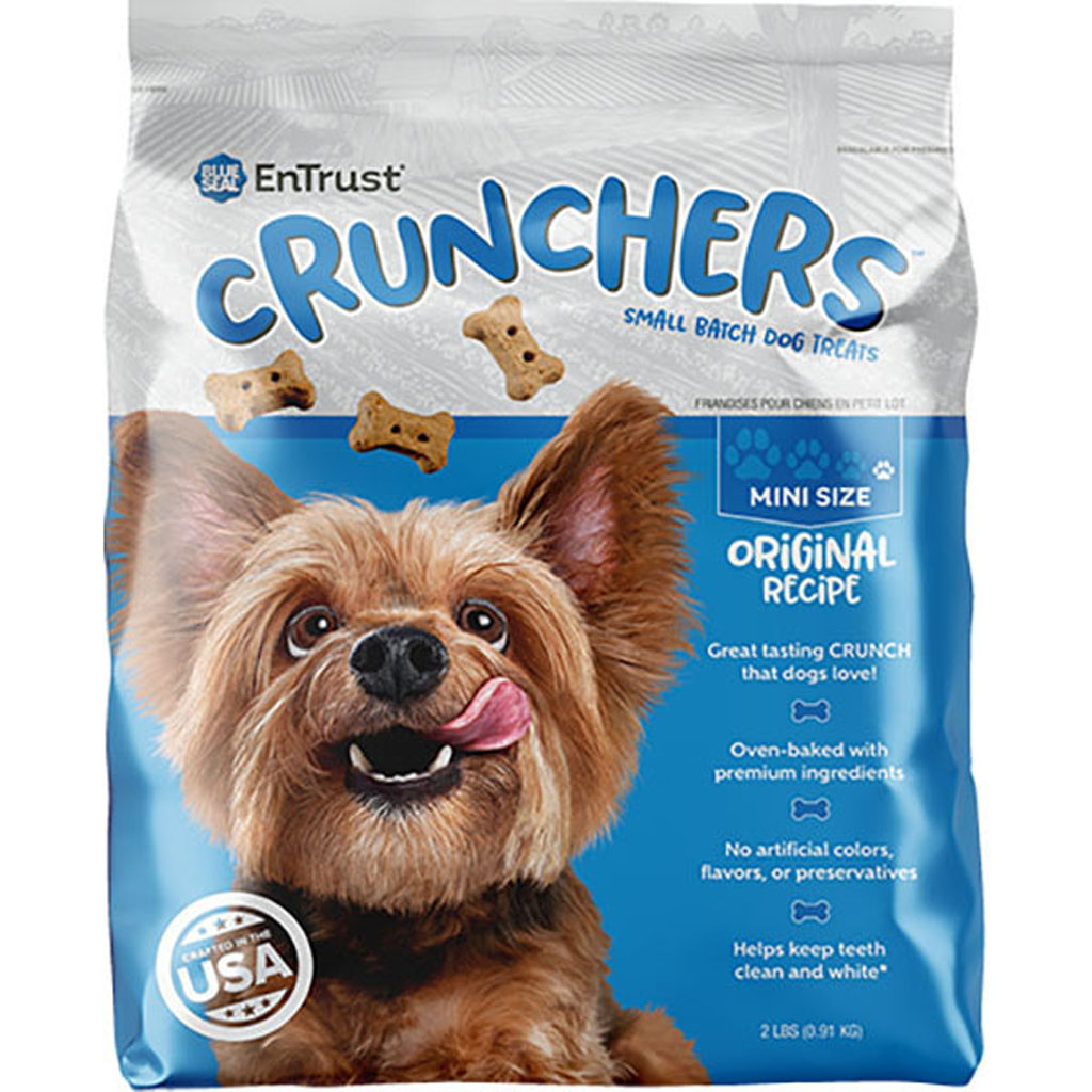 Picture of Blue Seal 8063 Entrust Crunchers Small Batch Dog Treats - Original - Mini - 2 lbs - Case of 12