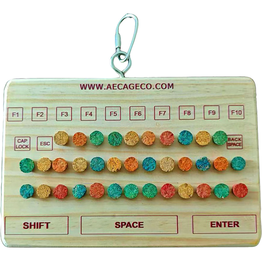 Picture of A&E HB01537 Happy Beaks Wood & Cork Keyboard Bird Toy