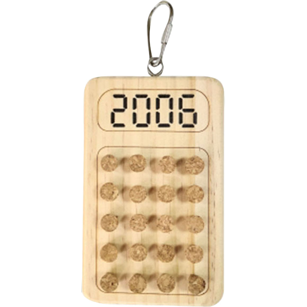 Picture of A&E HB01539 Happy Beaks Wood & Cork Calculator Bird Toy