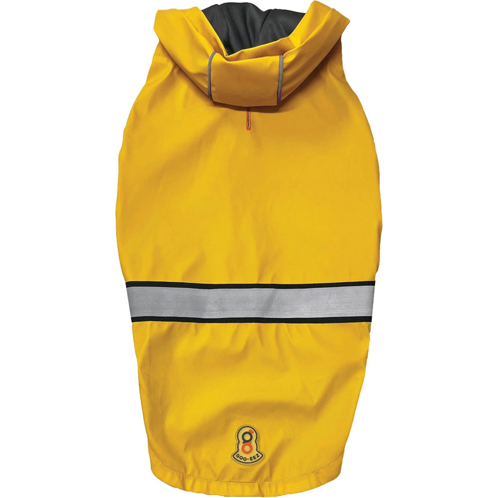 Picture of Goo-Eez GZ1003 M YELLOW Reflective Hooded Dog Raincoat - Yellow & Gray - Medium - Case of 48