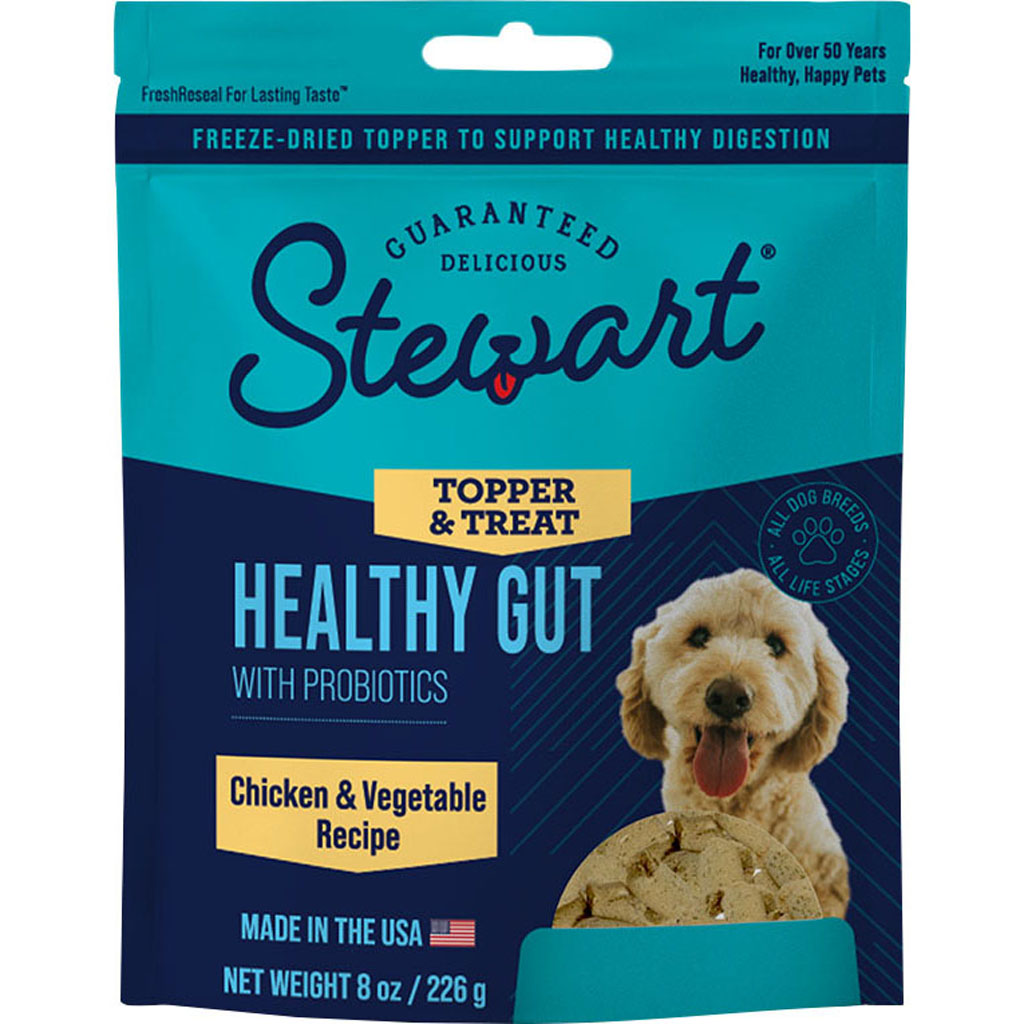 Picture of Stewart 405343 8 oz Freeze Dried Healthy Guts Dog Treats Pouch - Chicken - Case of 6