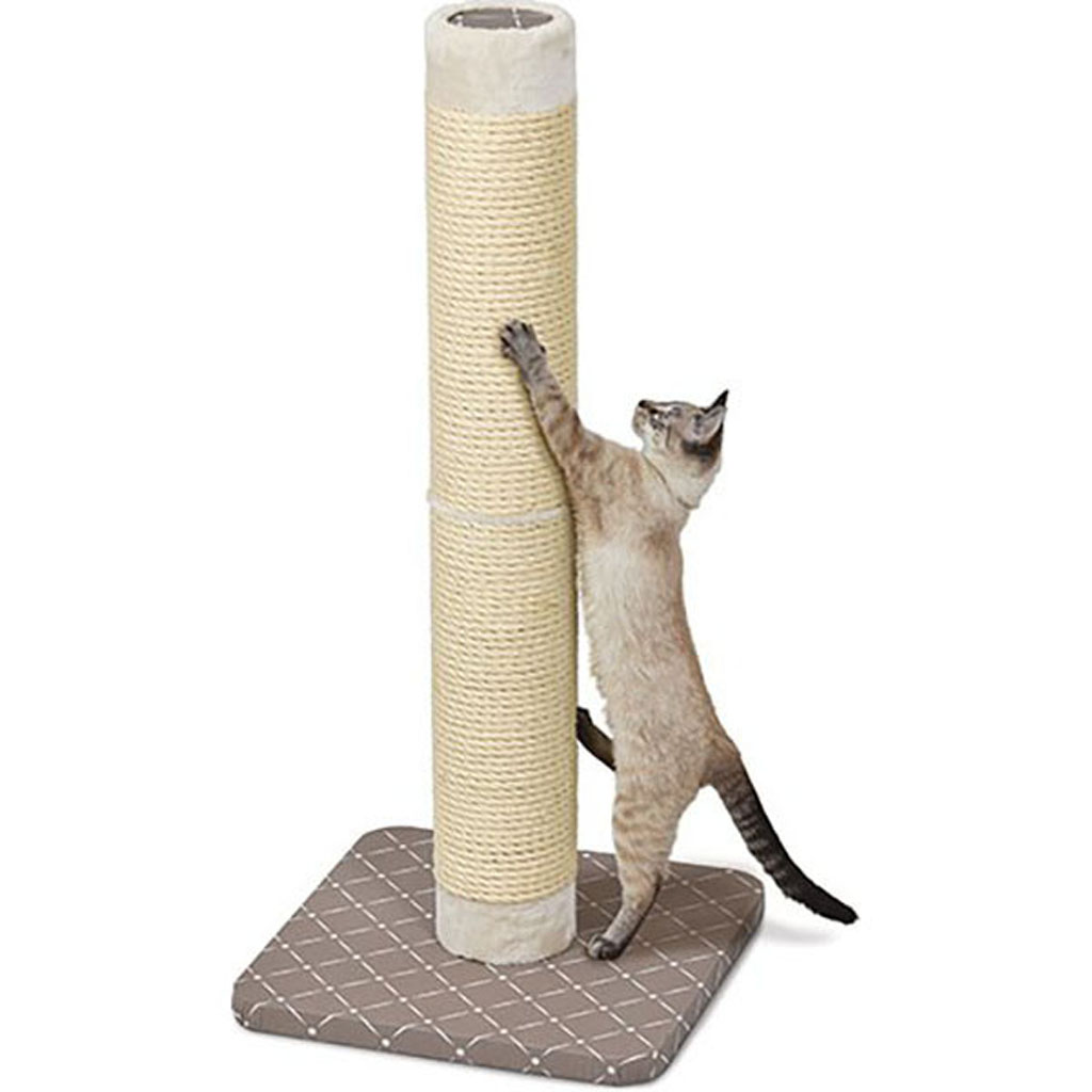 Picture of Midwest Homes 135F-MRD 19 x 19 x 41 in. Feline Nuvo Grand Forte Cat Furniture - Mushroom