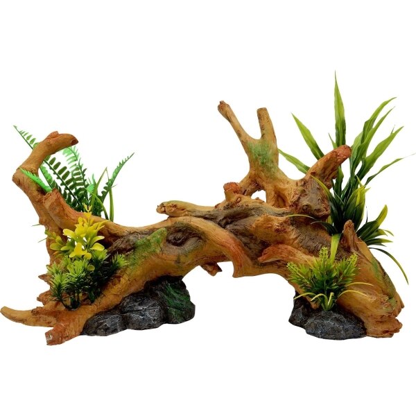 Picture of Exotic Environments EE-1996 20 in. Driftwood with Plants - Brown - Extra Large