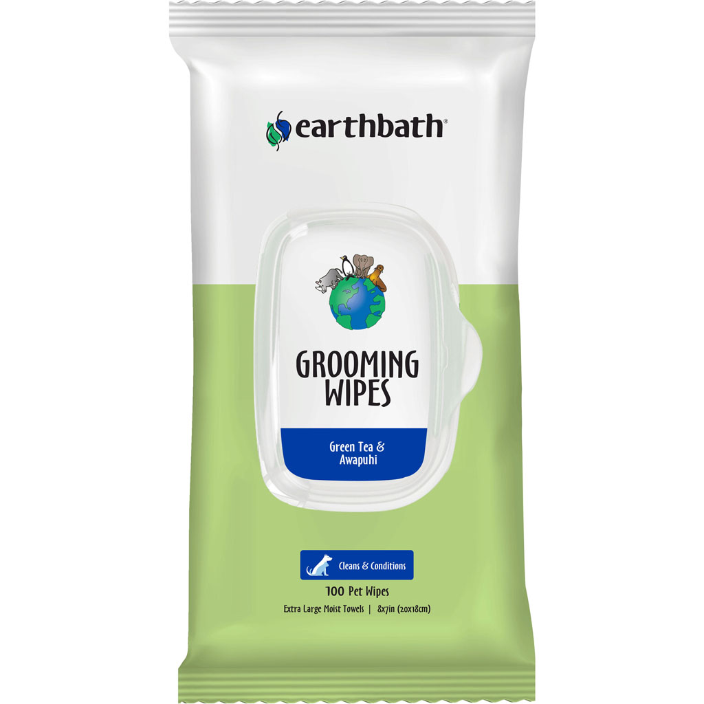 Picture of Earthbath PG7WS Earthbath Grooming Wipes - Green Tea & Awapuhi - Pack of 100