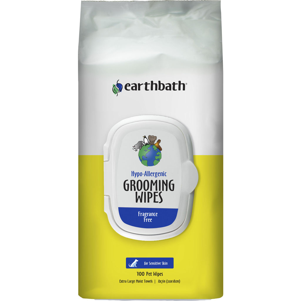 Picture of Earthbath PH7WS Hypoallergenic Grooming Wipes - Fragrance Free - Pack of 100