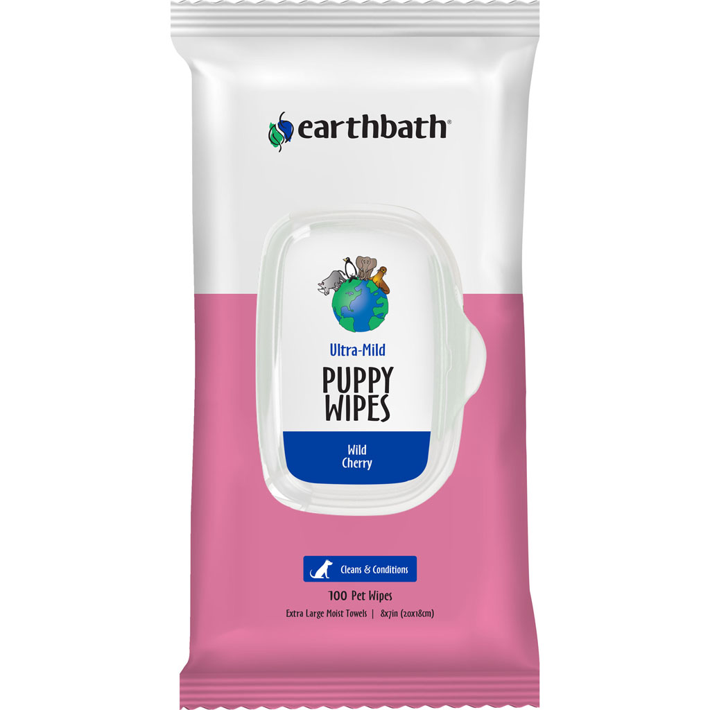 Picture of Earthbath PP7WS Puppy Ultra Mild Wipes - Wild Cherry - Pack of 100