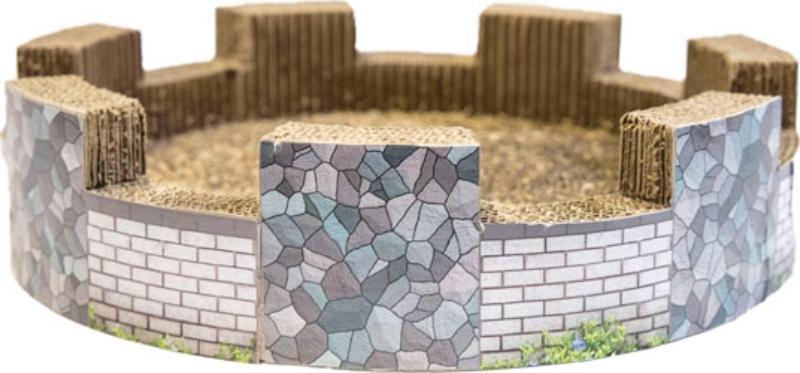 Corrugated Catnip Castle - Natural - 14 x 14 x 3.5 in. - Comfortable Sleep & Scratch Surface