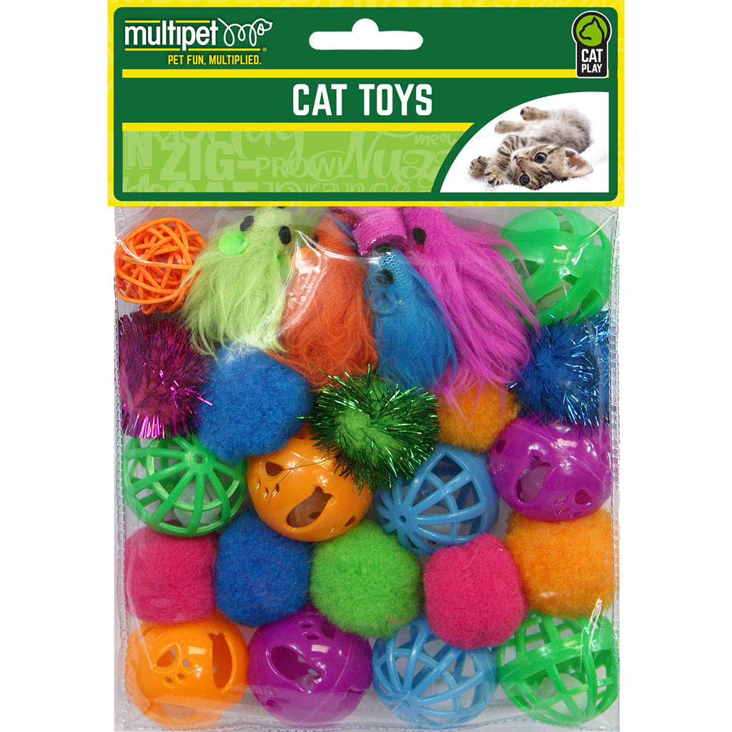 20640 Ball & Mice Cat Toy Value Pack - Pack of 24