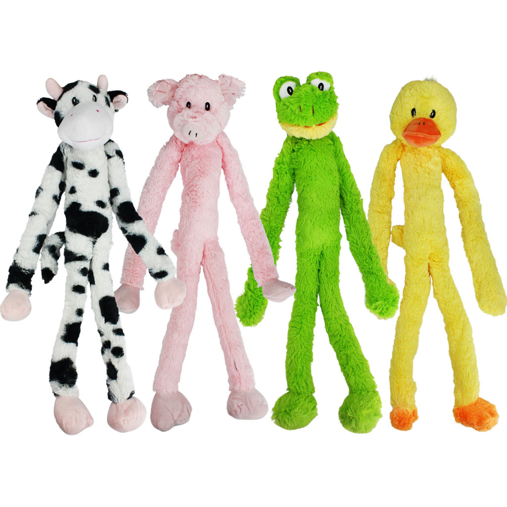 Swingin Slevins Plush Dog Toy - Assorted Colors - 27 in. - Extra-Long Arms