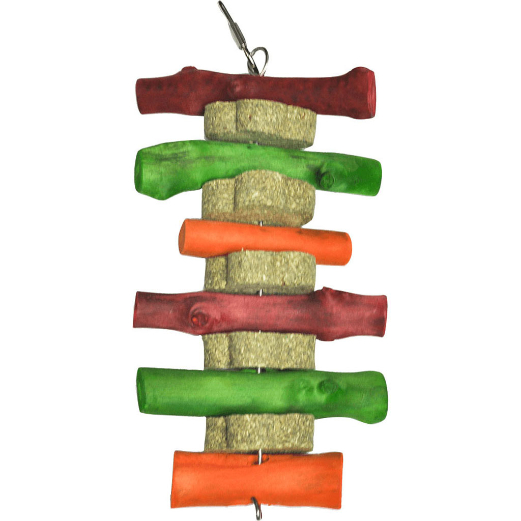 NB076 Timothy Hay Stack Chews with Wood Sticks - Small