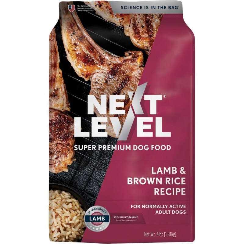 Next Level 119LM04 Normally Active Dog Food - Lamb & Brown Rice - 4 lbs