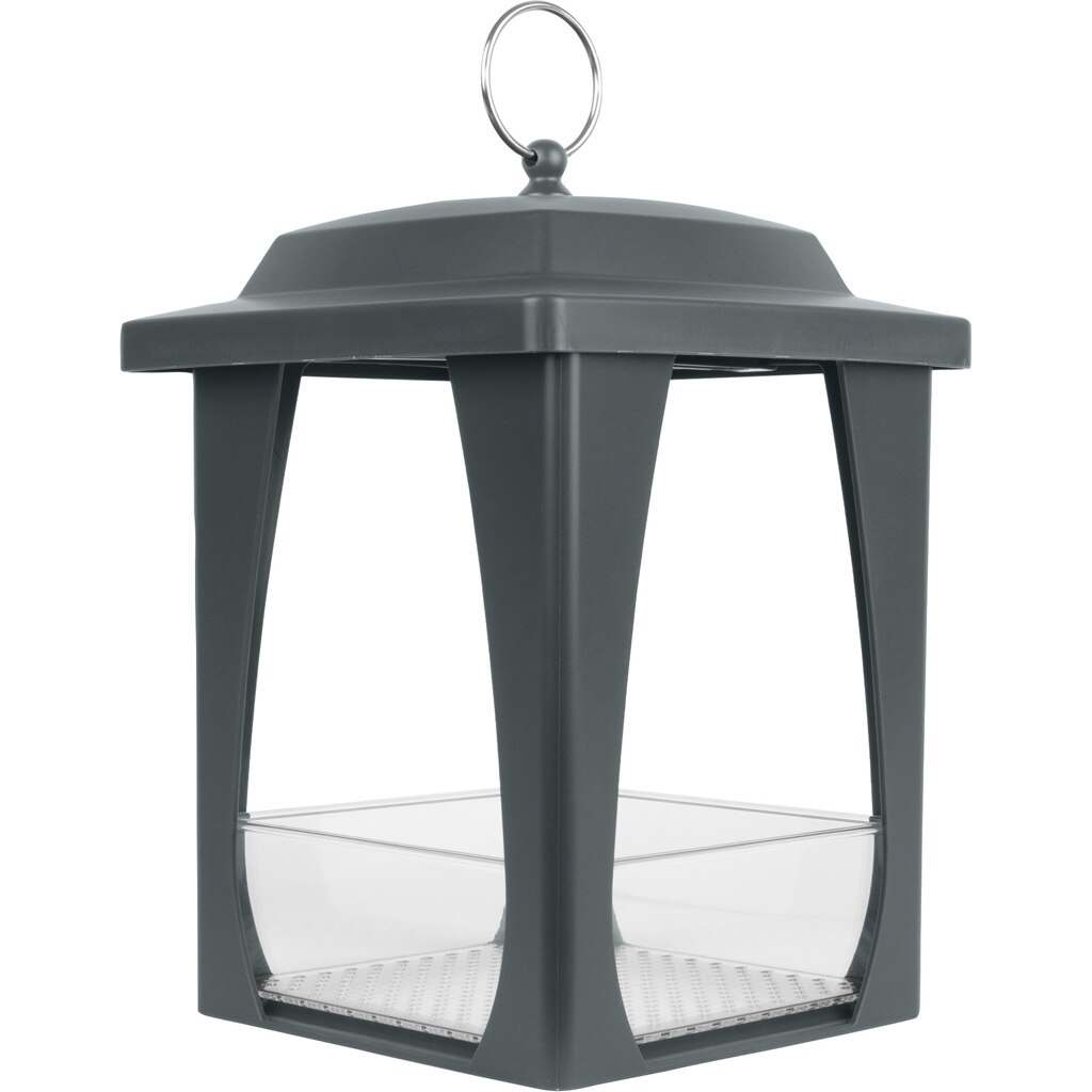 WWFLY-3P-G Dine-in Hanging Plastic Fly Through Bird Feeder, Gray - 4 Cup