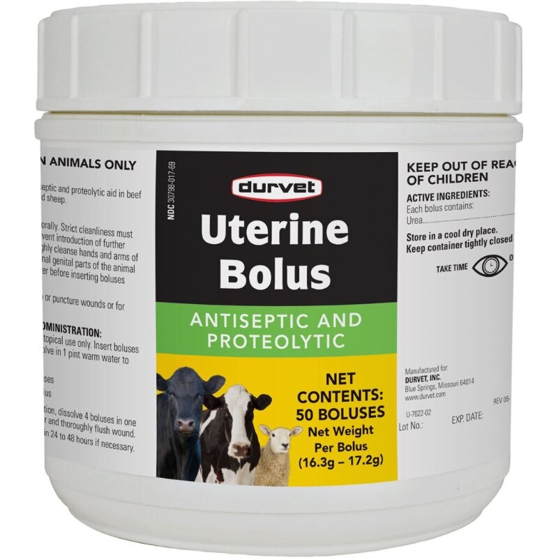 Picture of Durvet 001-4200 Uterine Bolus - Bolus - 50 Count