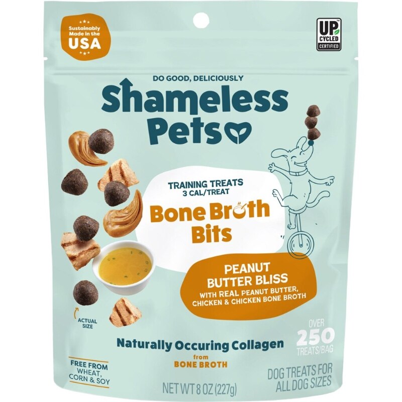 SLP-00132 Bone Broth Dog Training Treats - Peanut Butter B - 8 oz