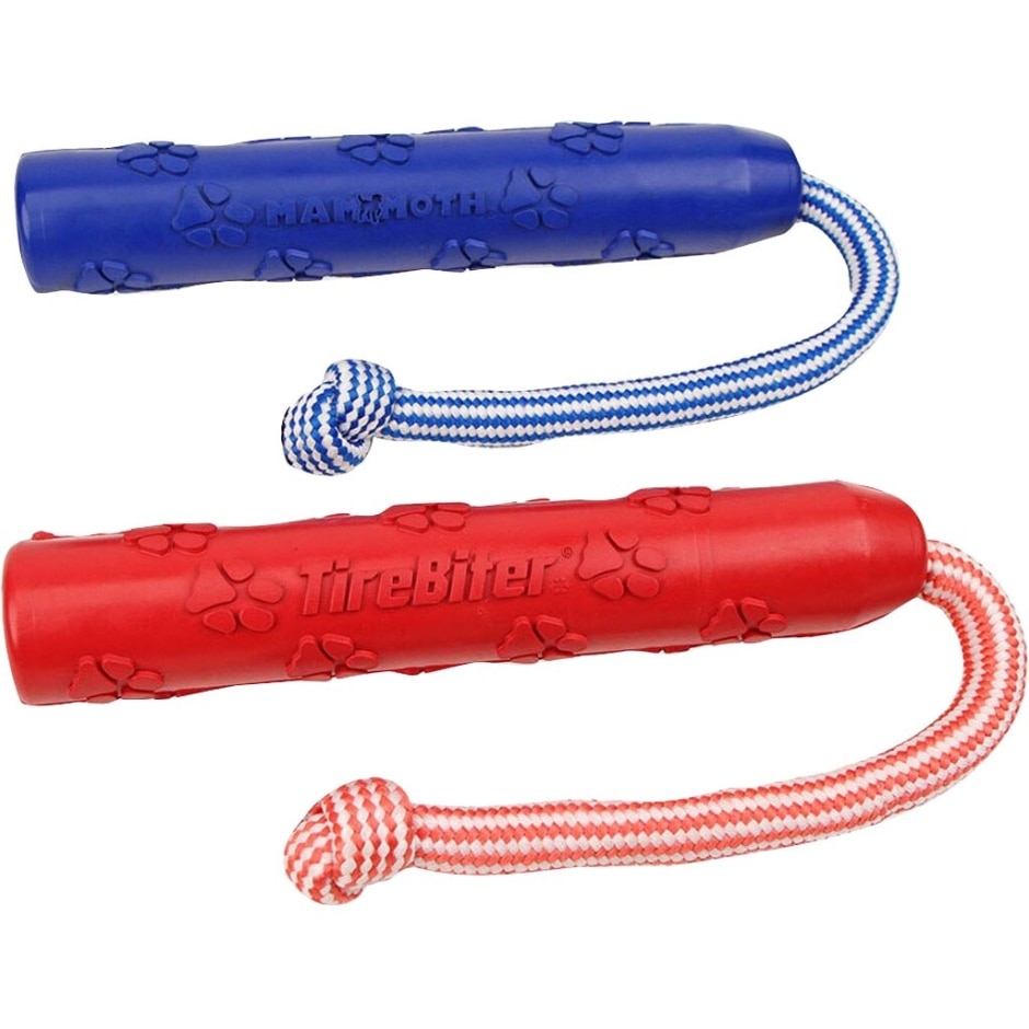 36040F 11 in. Tirebiter Advanced Retriever Dog Toy with Rope, Assorted Color