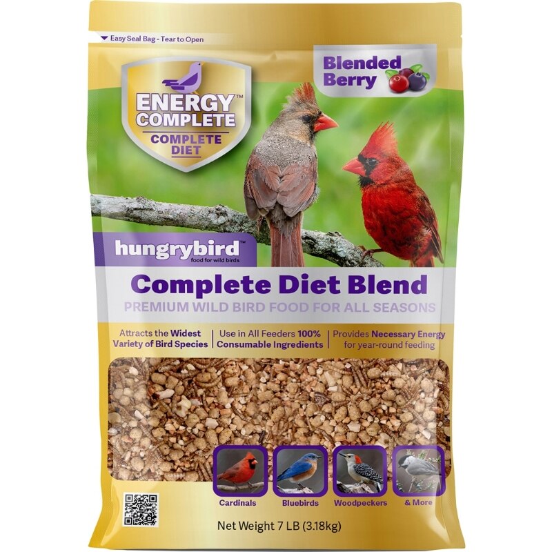 BY0600381 Hungrybird Complete Diet Bird Food  Berry  7 lbs