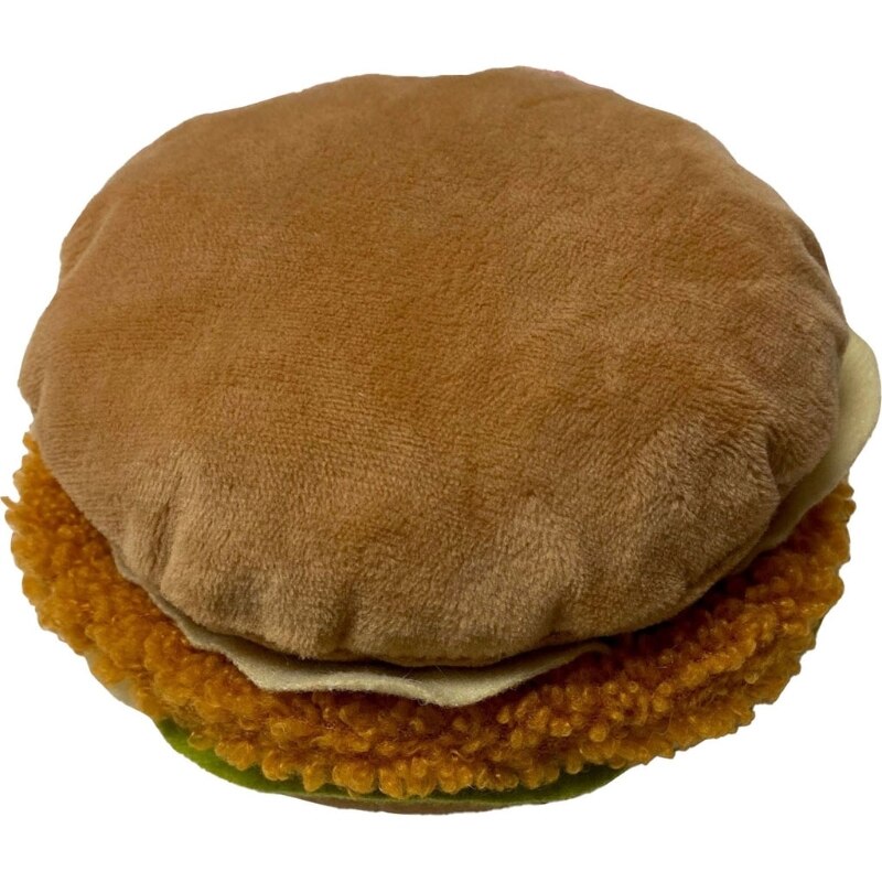 Plush Chicken Sandwich Dog Toy - Multicolor - 5 in. - Soft with Squeaker