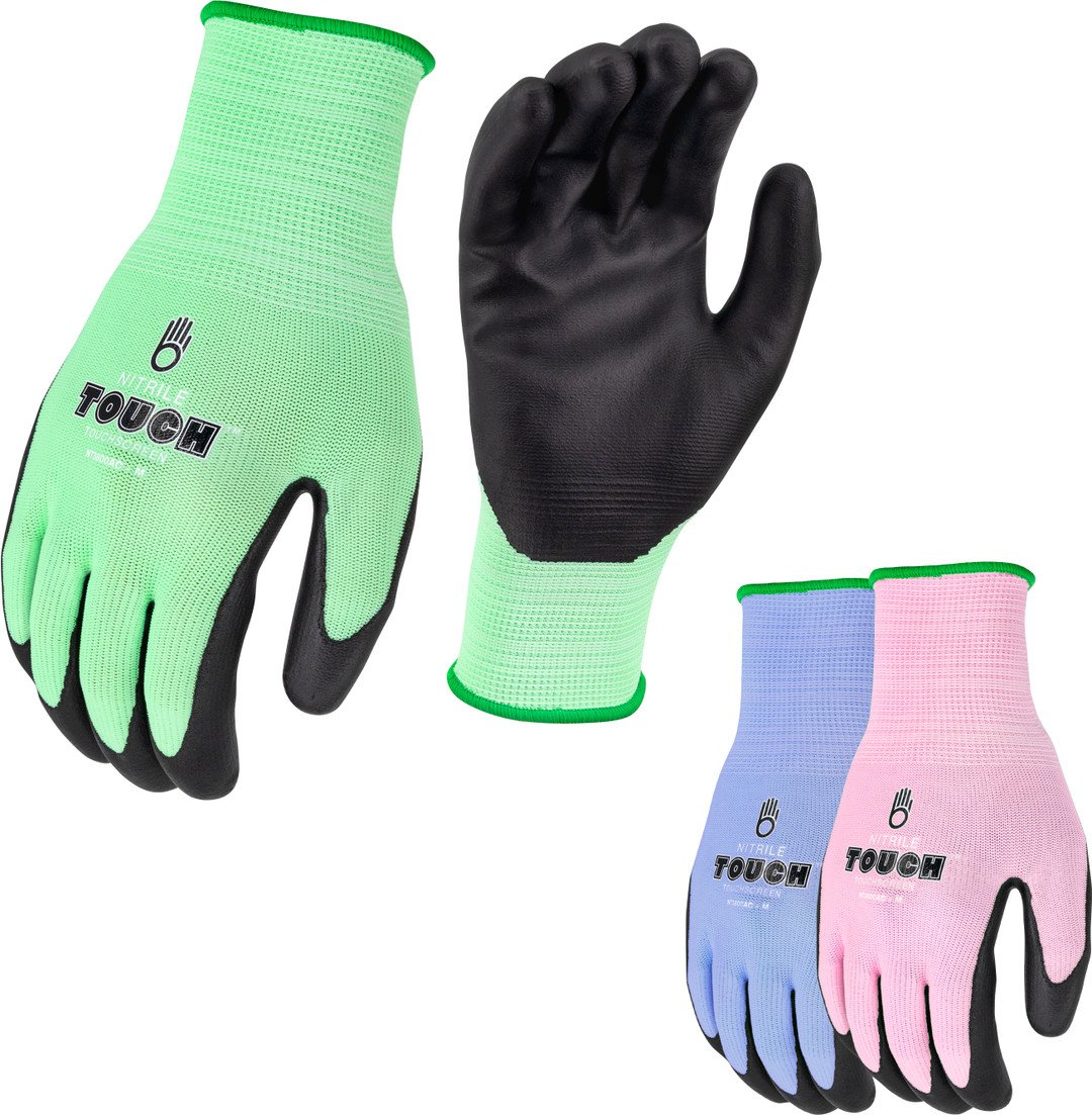 NT3800ACM Nitrile Touch Touchscreen Gloves, Assorted Color - Medium - Pack of 12
