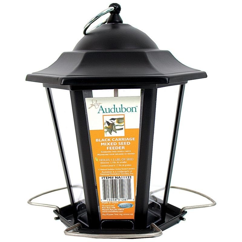 Picture of Audubon 23834-NA11132 Carriage Lantern Wild Bird Feeder - Black - 1.5 lbs