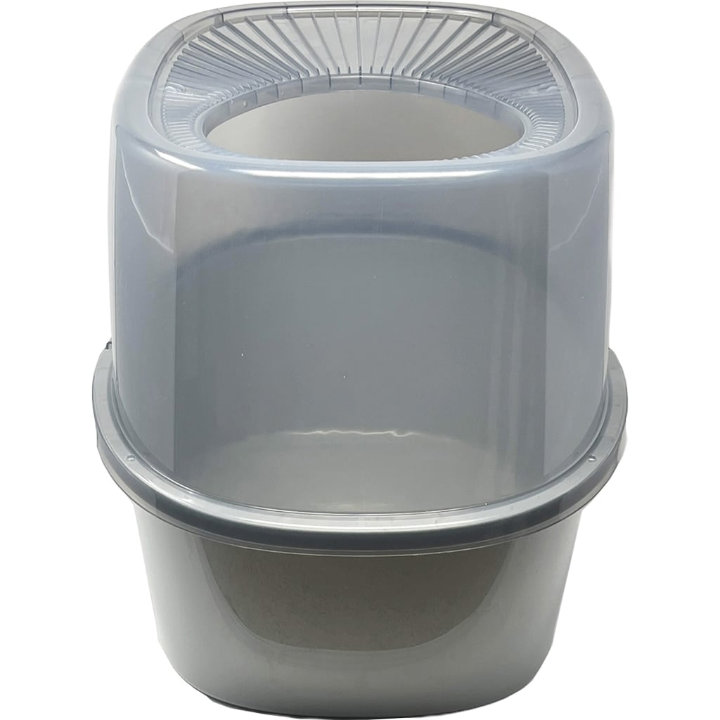 Trackless Top Entry Cat Litter Pan - White - Large - Easy Clean Design