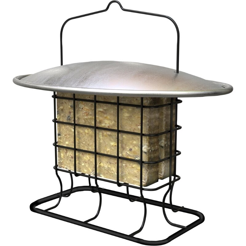 Picture of Age 25493   Age Heavy-Duty Double Suet Cage Feeder - Black - 2 Cake Cap