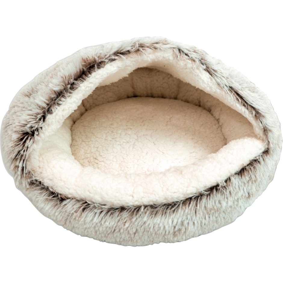 GZ1048 Hooded Plush Pet Bed, Gray - 20 in.