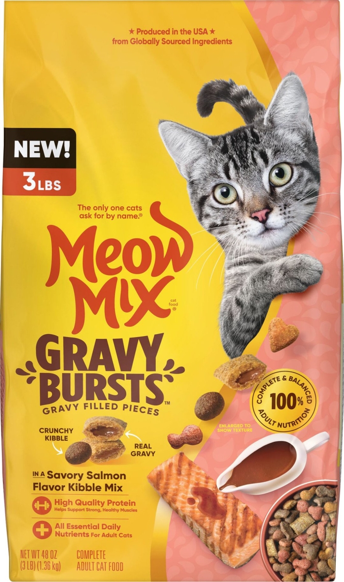 2927441495 Gravy Bursts Dry Cat Food44 Salmon  3 lbs
