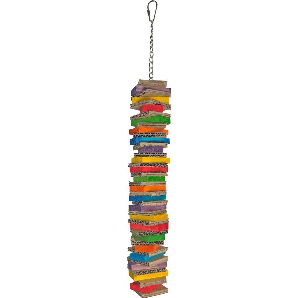HB01546 Happy Beaks Board & Block Single Stack Bird Toy