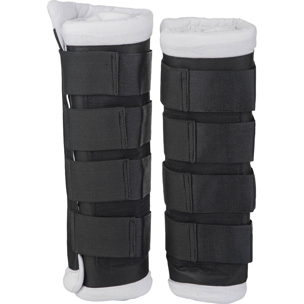4-480532 16 in. Nylon Rapid Horse Wraps, Black - Pack of 2