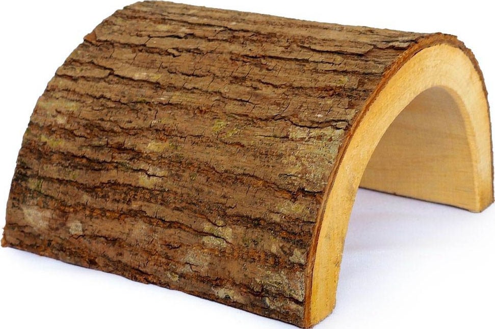 AE2115 5 x 5 x 3 in. Cage Natural Half Log Hideout Reptiles