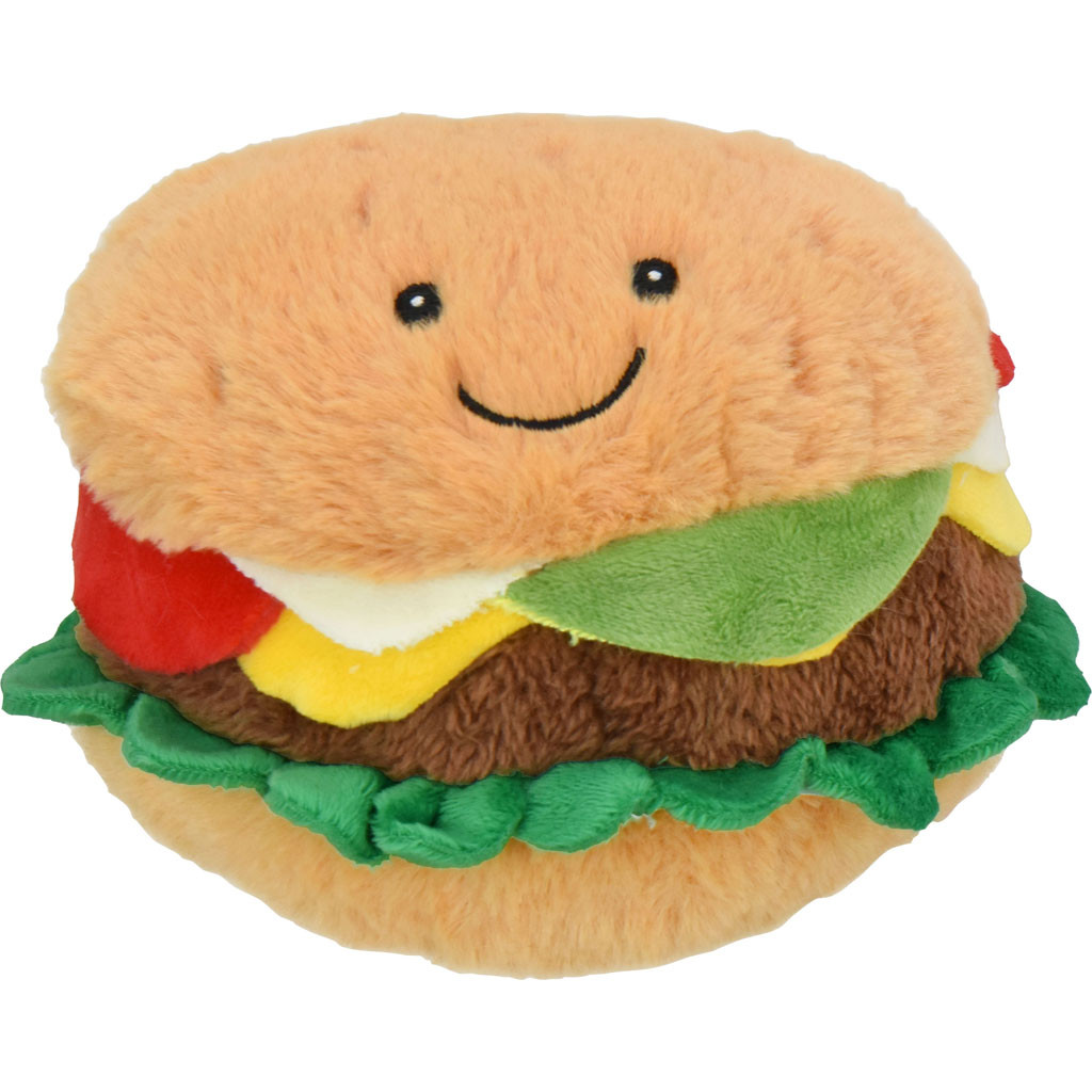 56426 Margaritaville Cheeseburger Plush Dog Toy, Brown - Medium