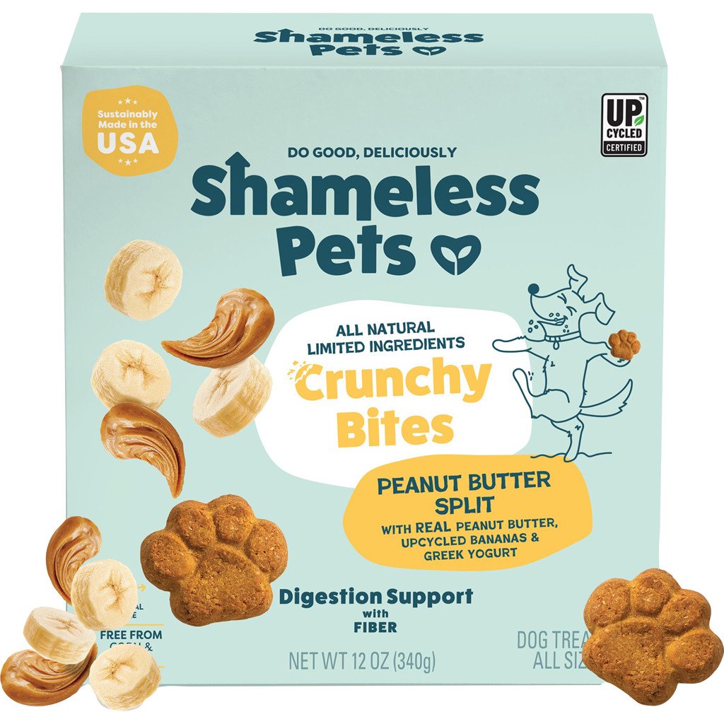SLP-00208 12 oz Dog Crunchy Bites Treat, Peanut Butter & Banana - Yogurt