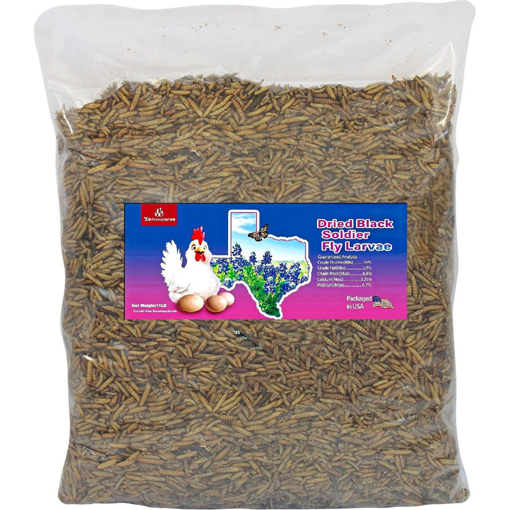 ZWPBSFLOD1100B 11 lbs Black Soldier Fly Larvae Treat
