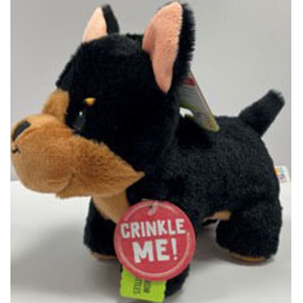 99713 7 in. Diesel Plush Dog Toy, Brown & Black