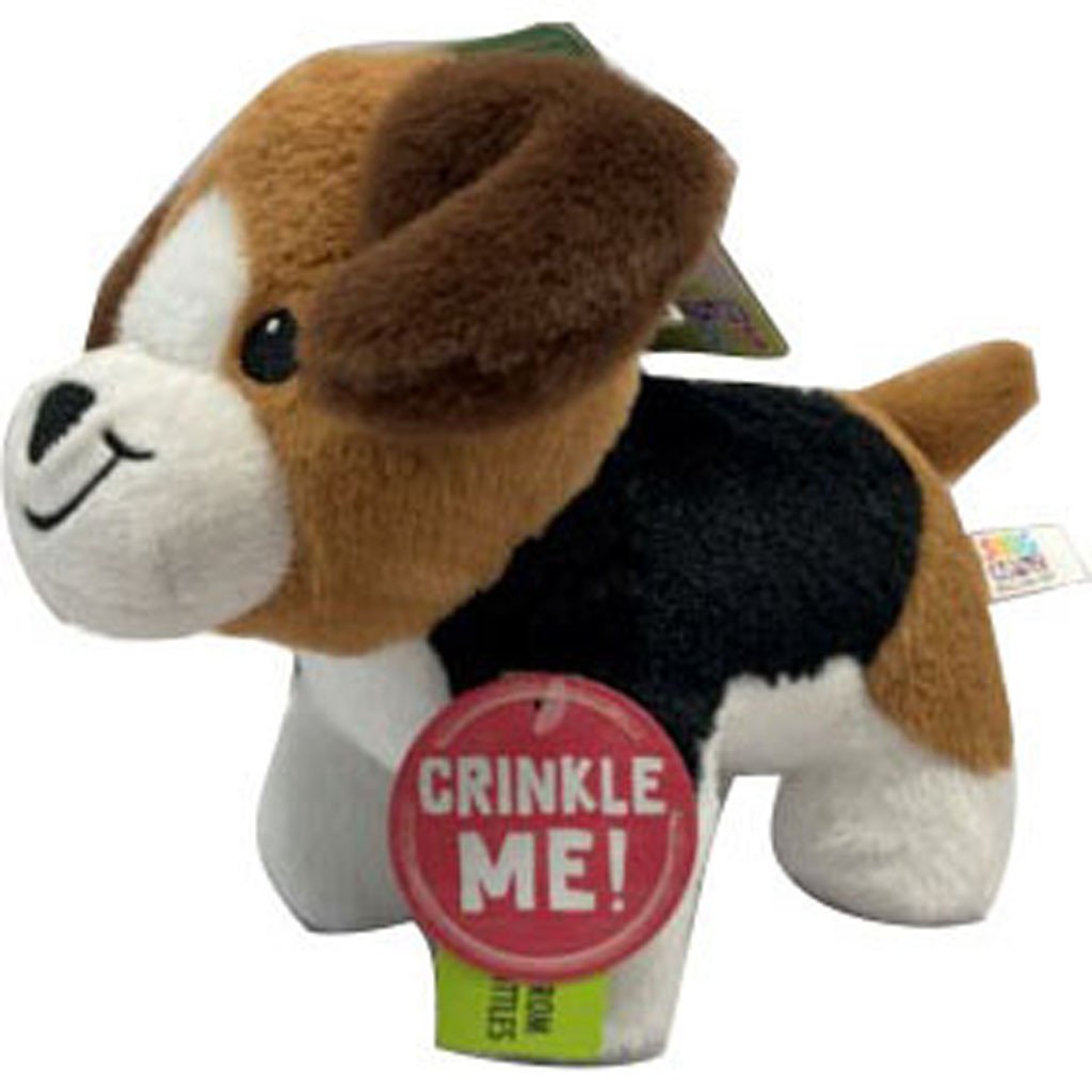 99714 7 in. Milo Plush Dog Toy, Brown & Black